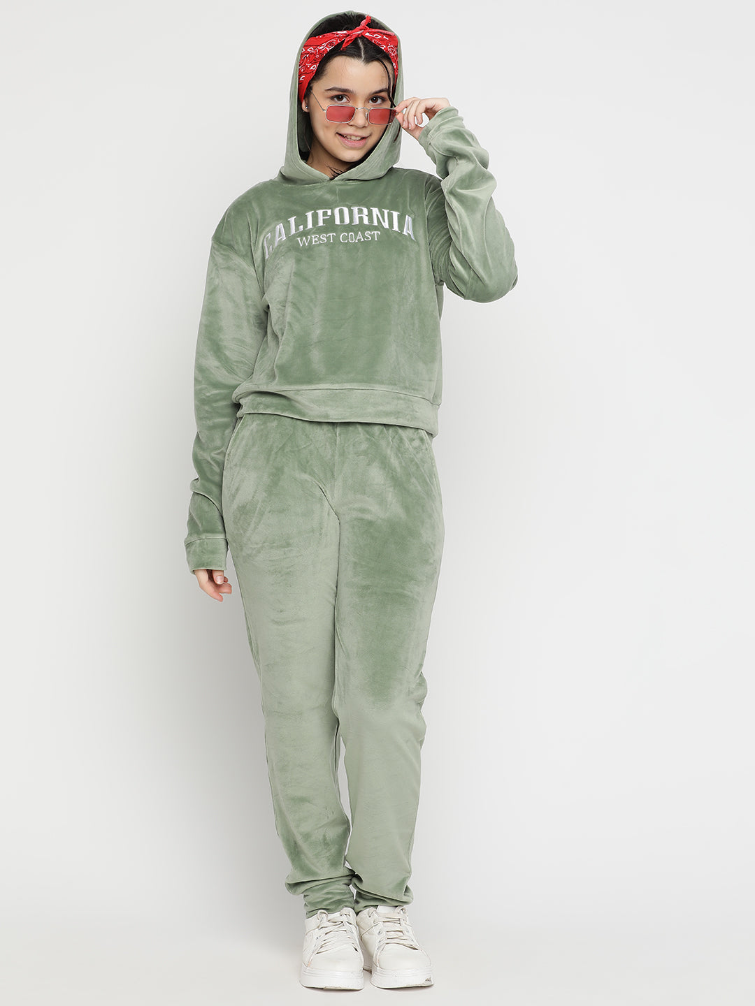 Lil Tomatoes Girls Velvet Track Suits