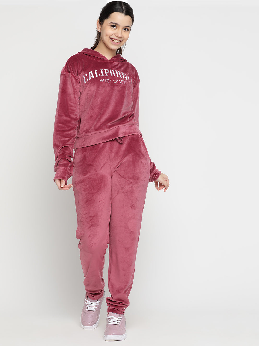 Lil Tomatoes Girls Velvet Track Suits