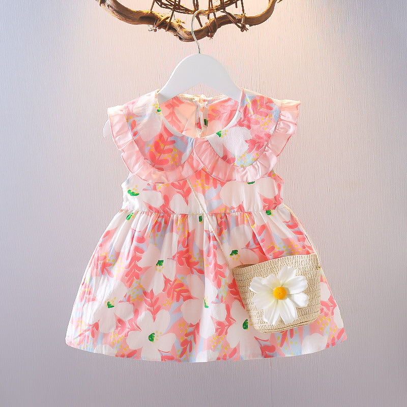 Lil Tomatoes Girls Sleeveless Flower Dress