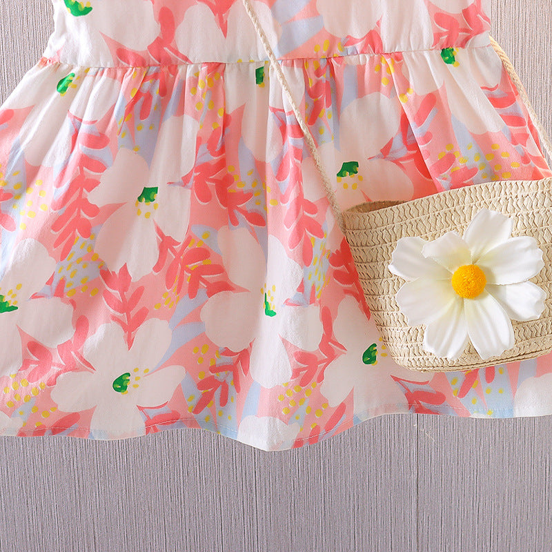 Lil Tomatoes Girls Sleeveless Flower Dress