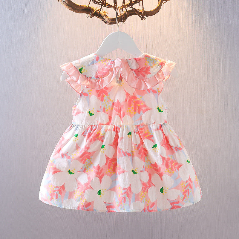 Lil Tomatoes Girls Sleeveless Flower Dress