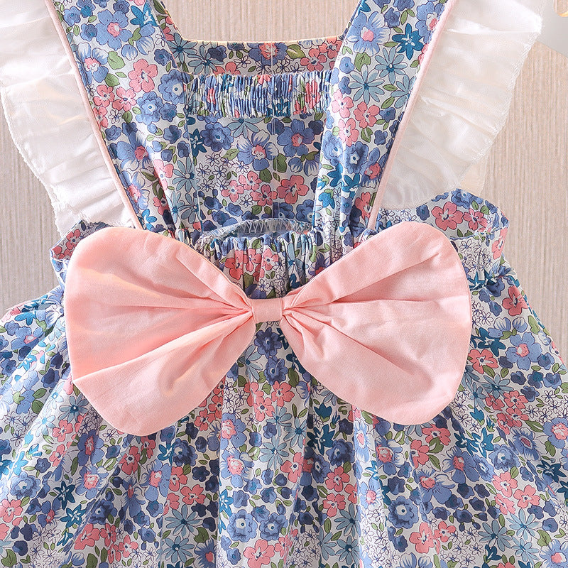 Lil Tomatoes Girls Sleeveless Flower Dress