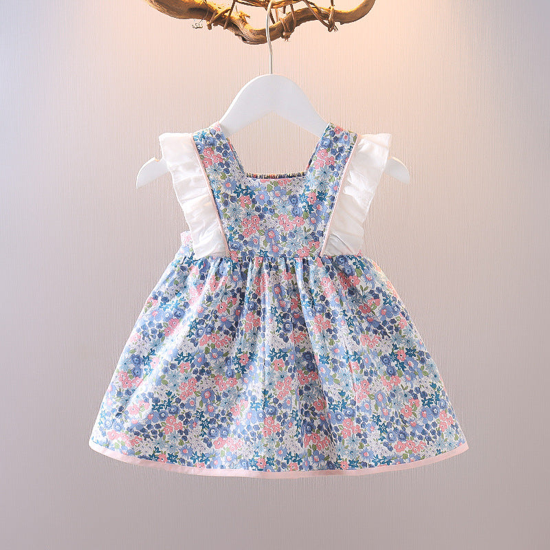 Lil Tomatoes Girls Sleeveless Flower Dress
