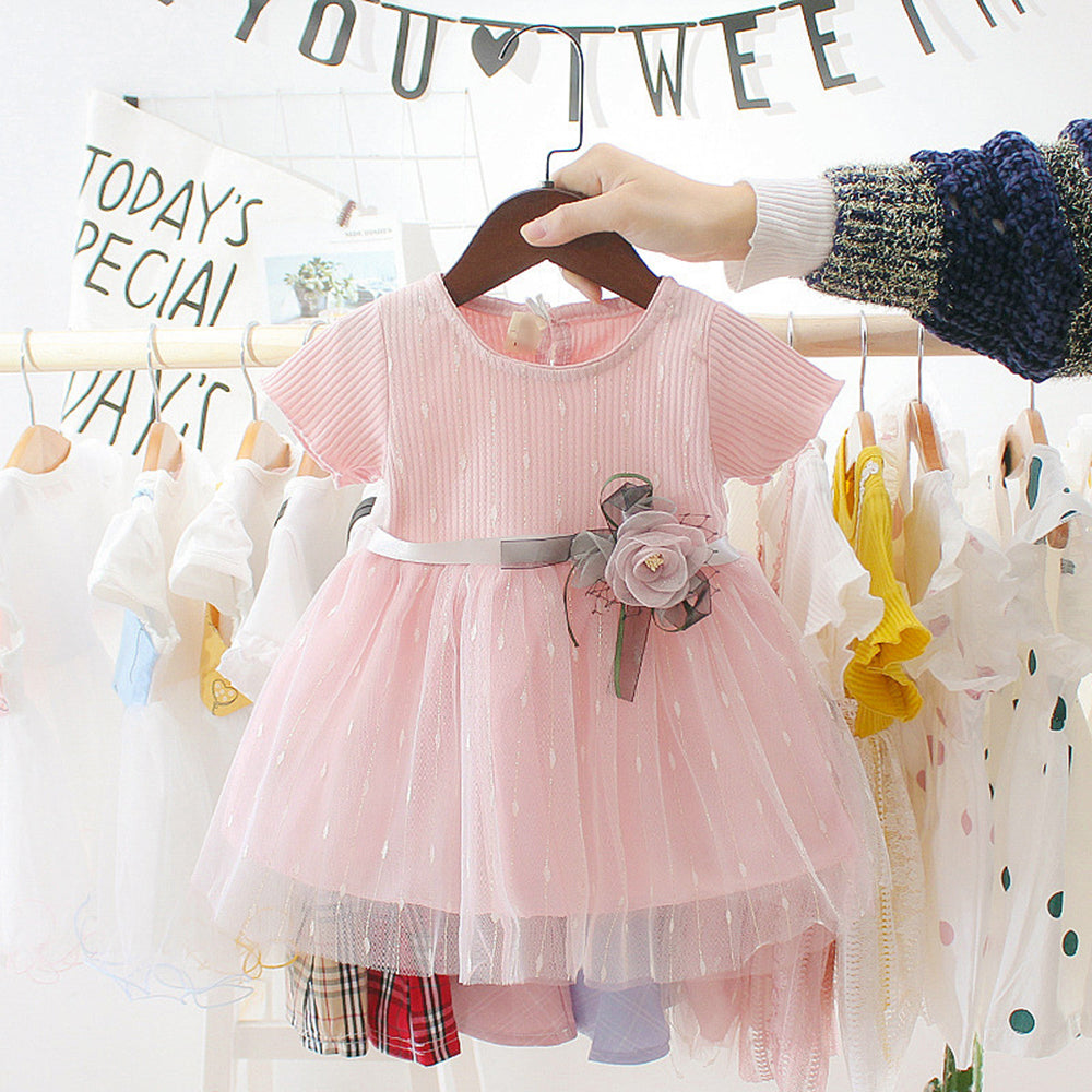 Lil Tomatoes Girls Sleeveless Flower Dress
