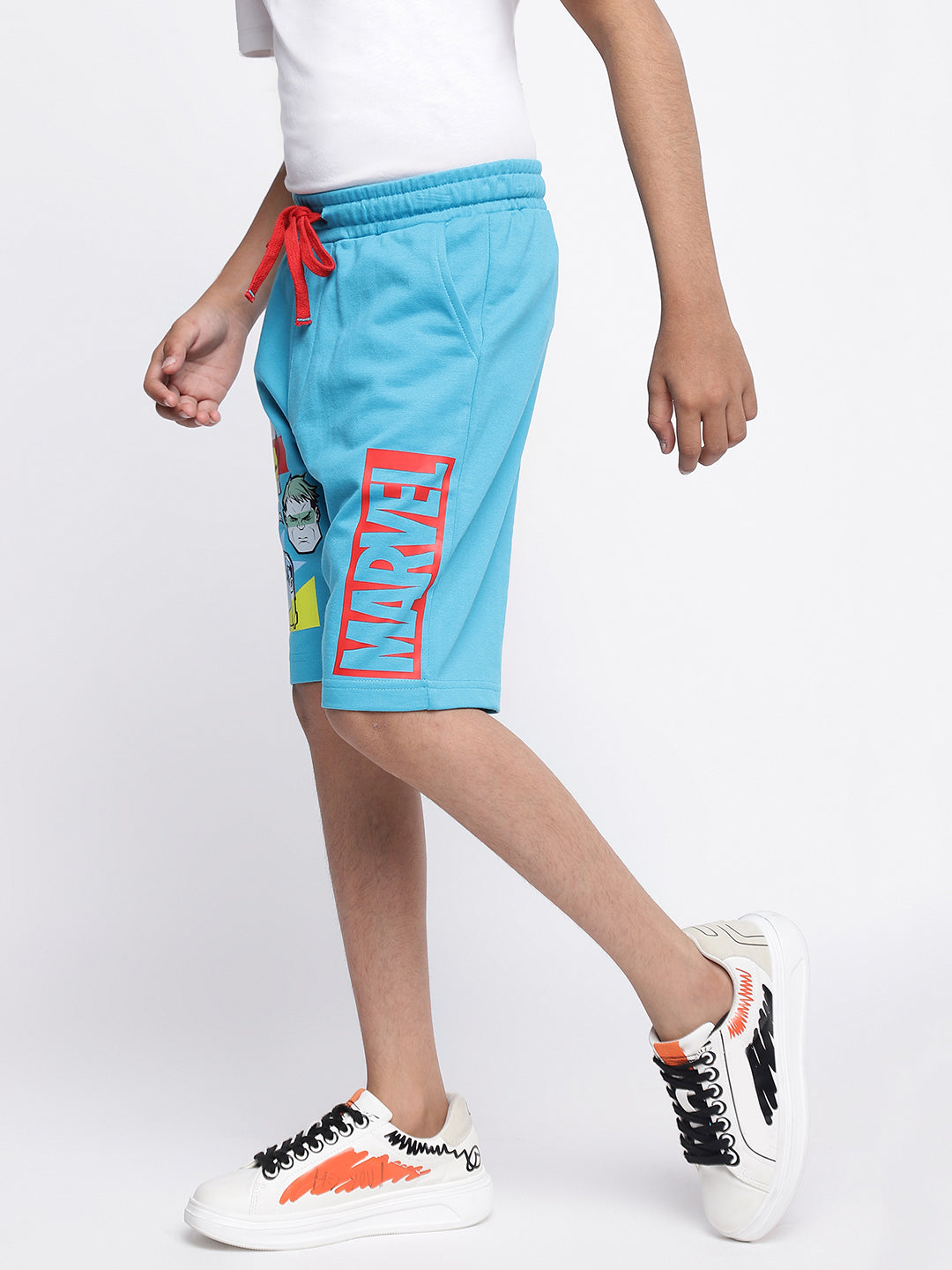 Lil Tomatoes Boys Marvel Cotton Looper Shorts