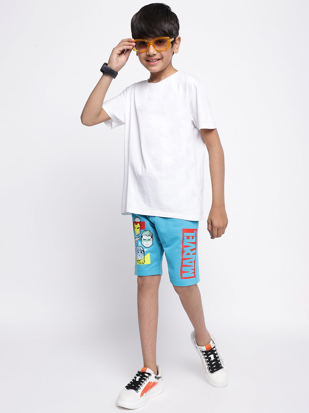 Lil Tomatoes Boys Marvel Cotton Looper Shorts