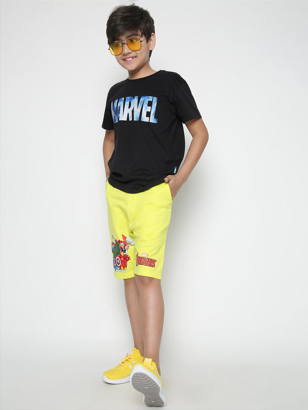 Lil Tomatoes Boys Marvel Cotton Looper Shorts