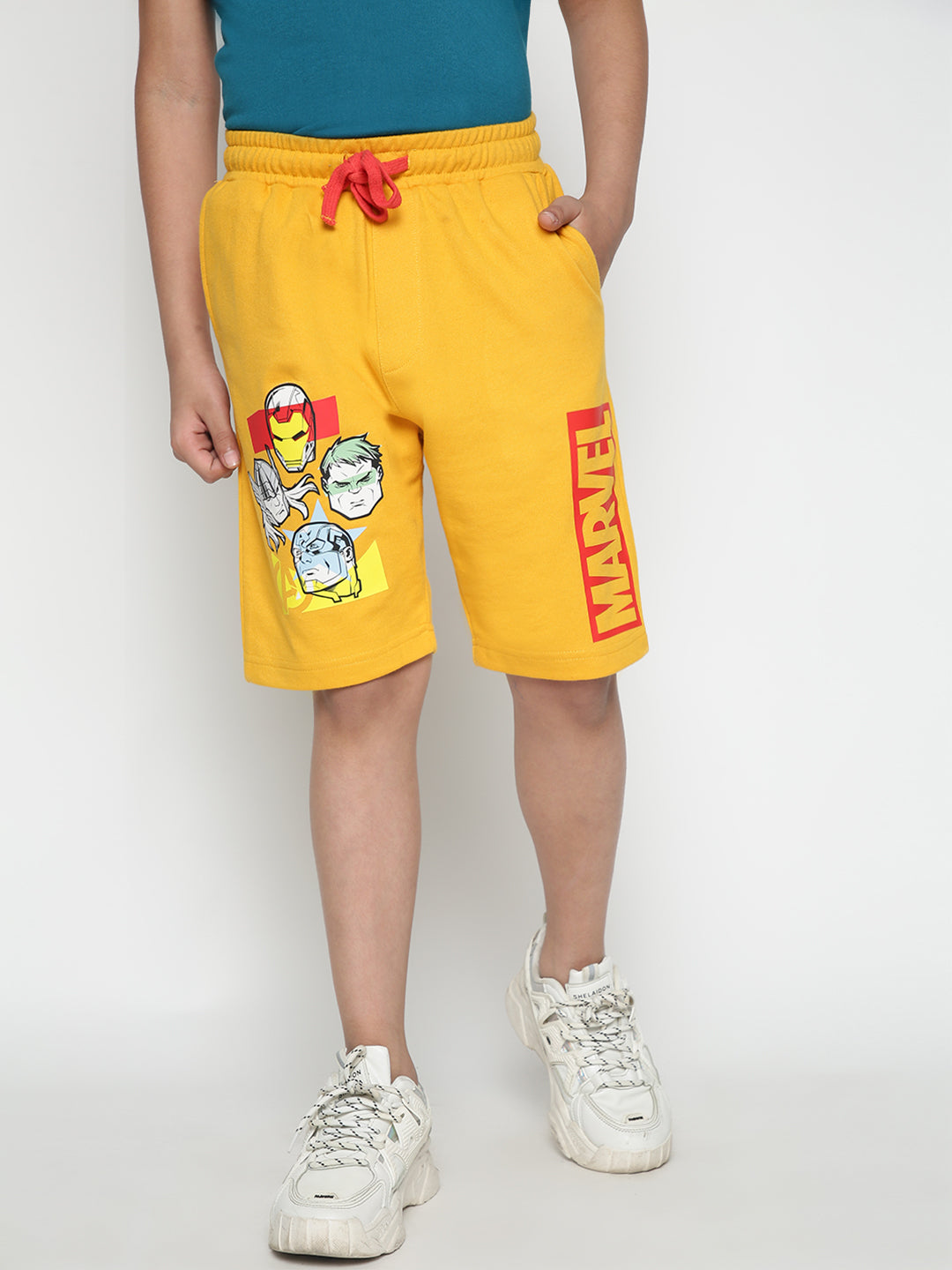 Lil Tomatoes Boys Marvel Cotton Looper Shorts