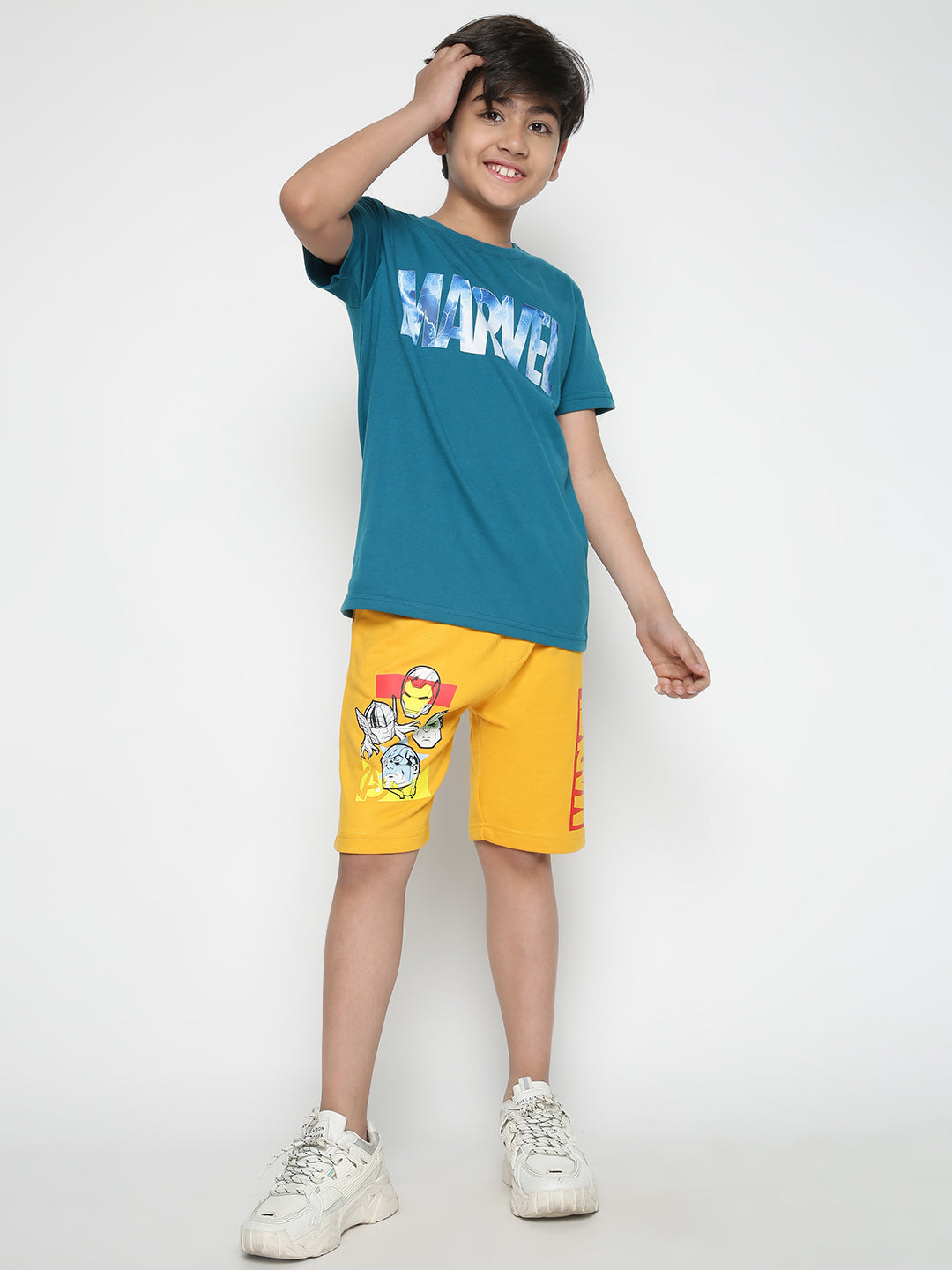 Lil Tomatoes Boys Marvel Cotton Looper Shorts