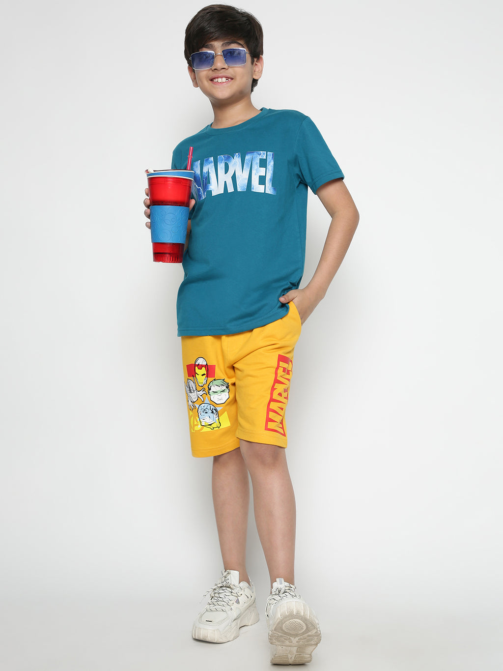 Lil Tomatoes Boys Marvel Cotton Looper Shorts