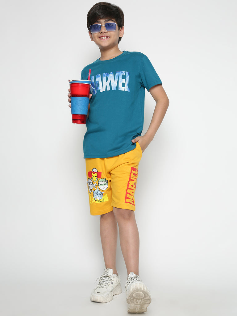 Lil Tomatoes Boys Marvel Cotton Looper Shorts