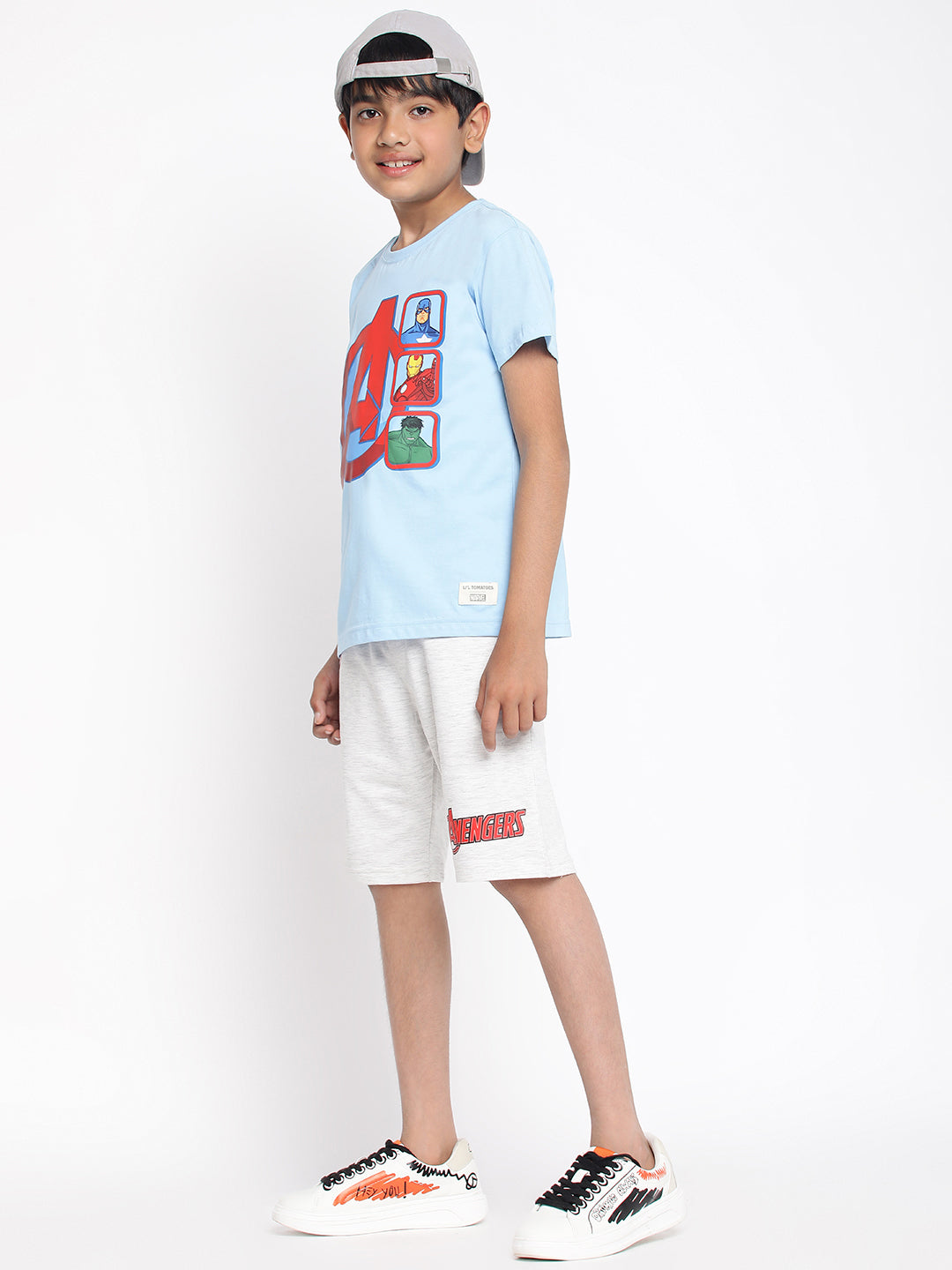 Lil Tomatoes Boys Marvel Cotton Looper Shorts