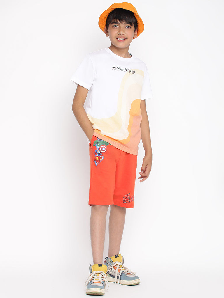 Lil Tomatoes Boys Marvel Cotton Looper Shorts