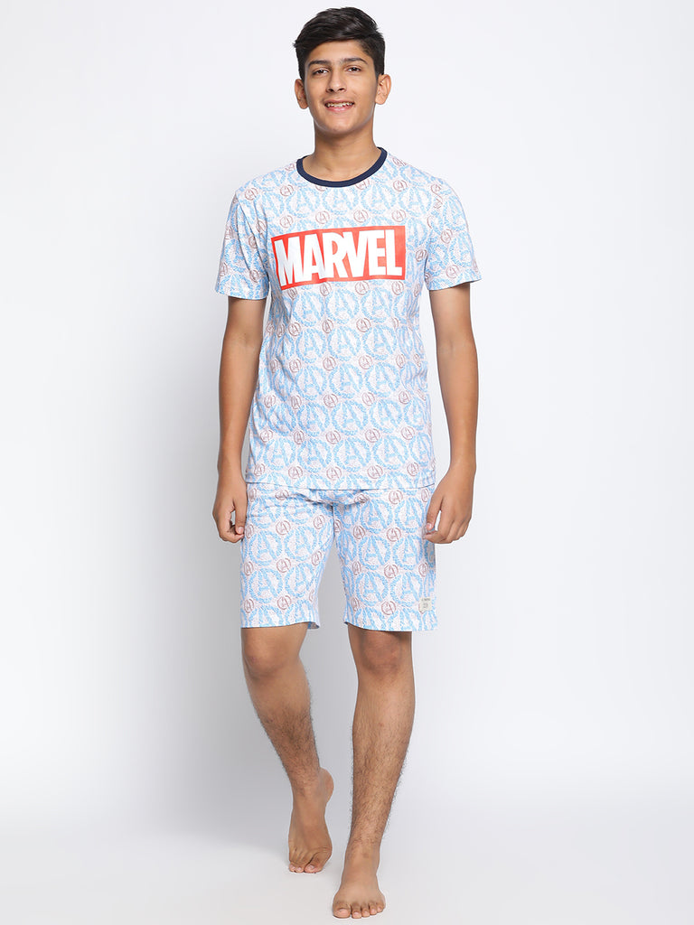 Lil Tomatoes Boys Marvel Cotton Night Suits