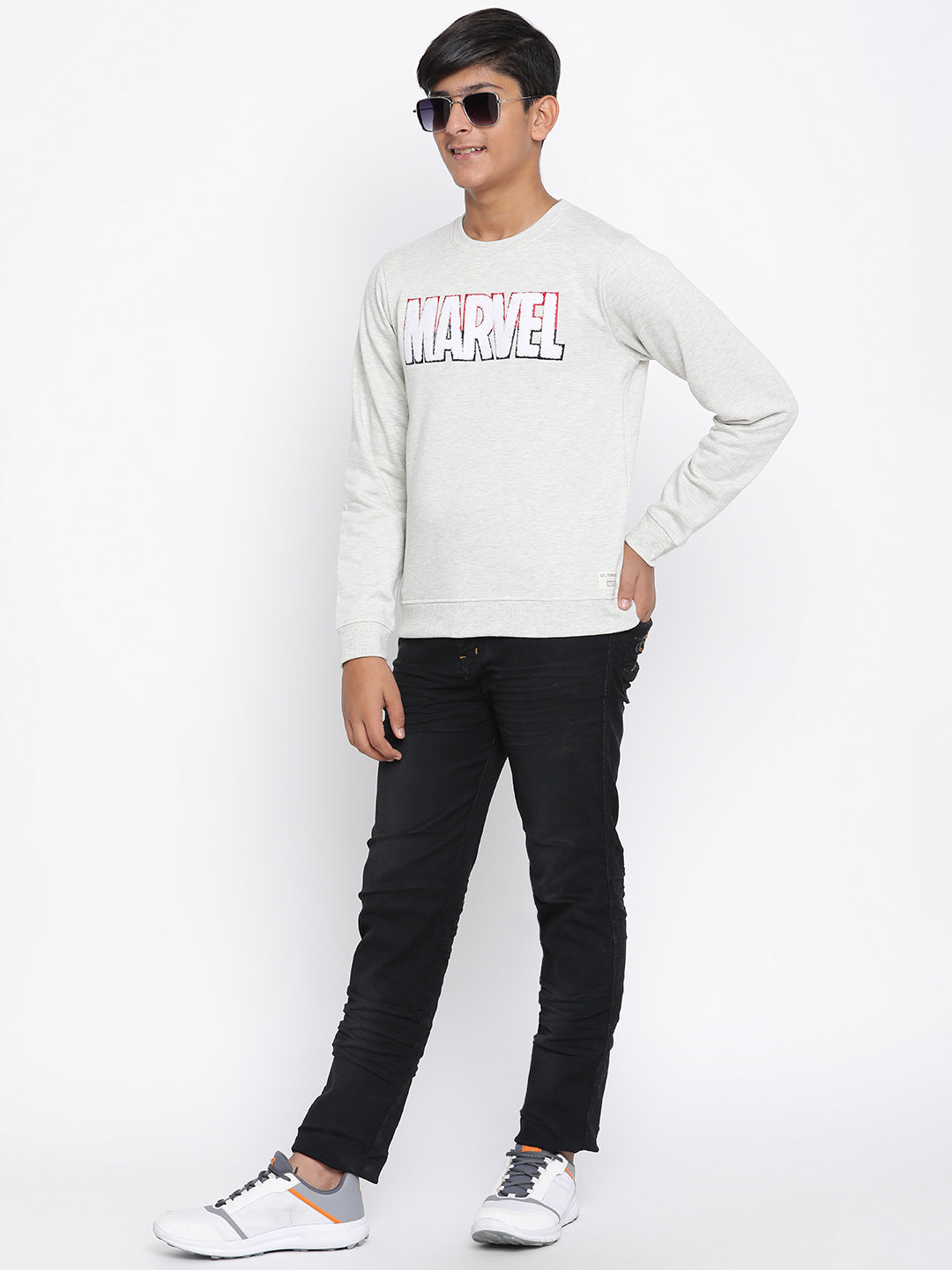 Lil Tomatoes Boys Marvel Cotton Fleece Sweatshirt