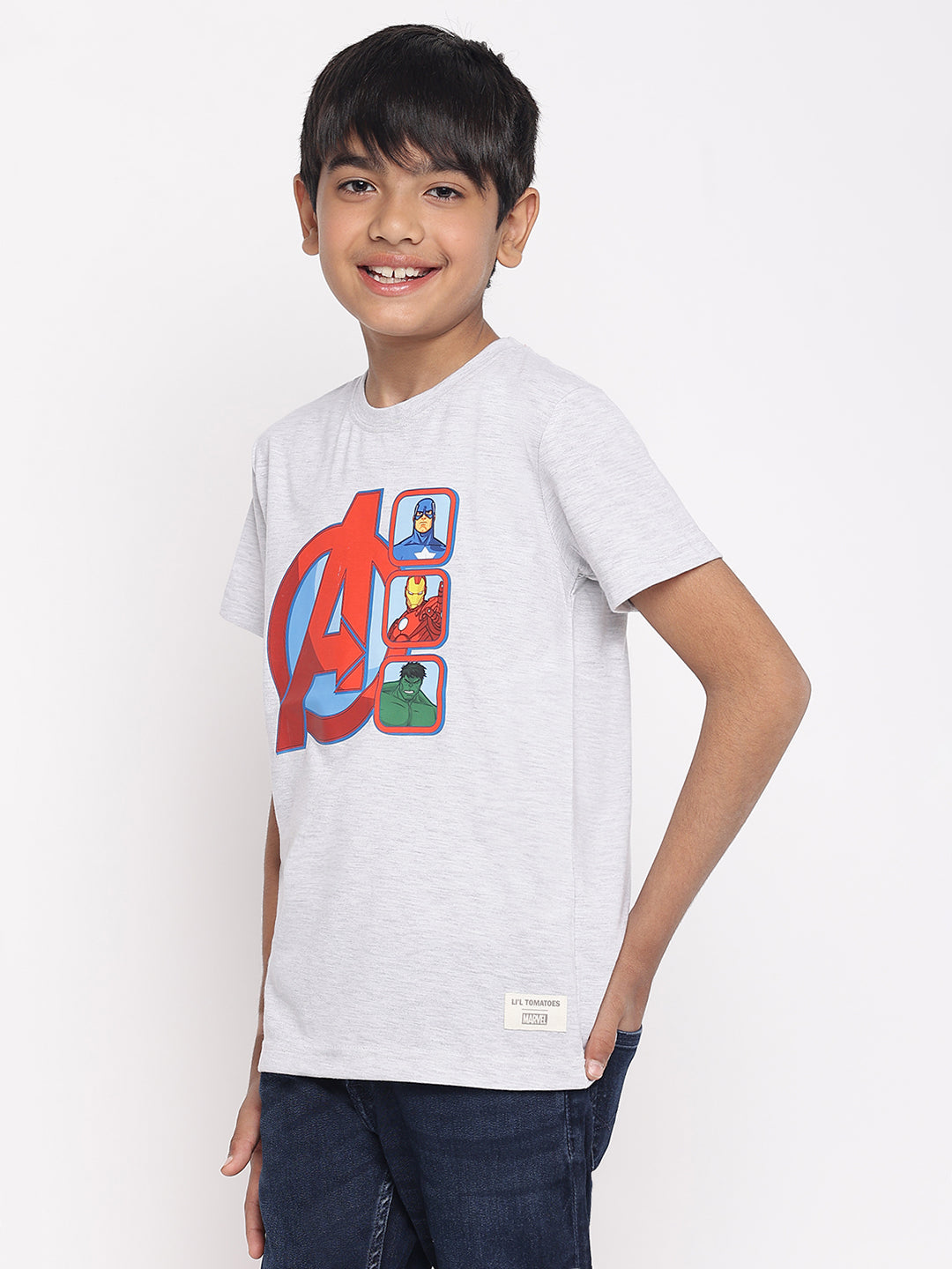 Lil Tomatoes Boys Marvel Cotton T-shirt