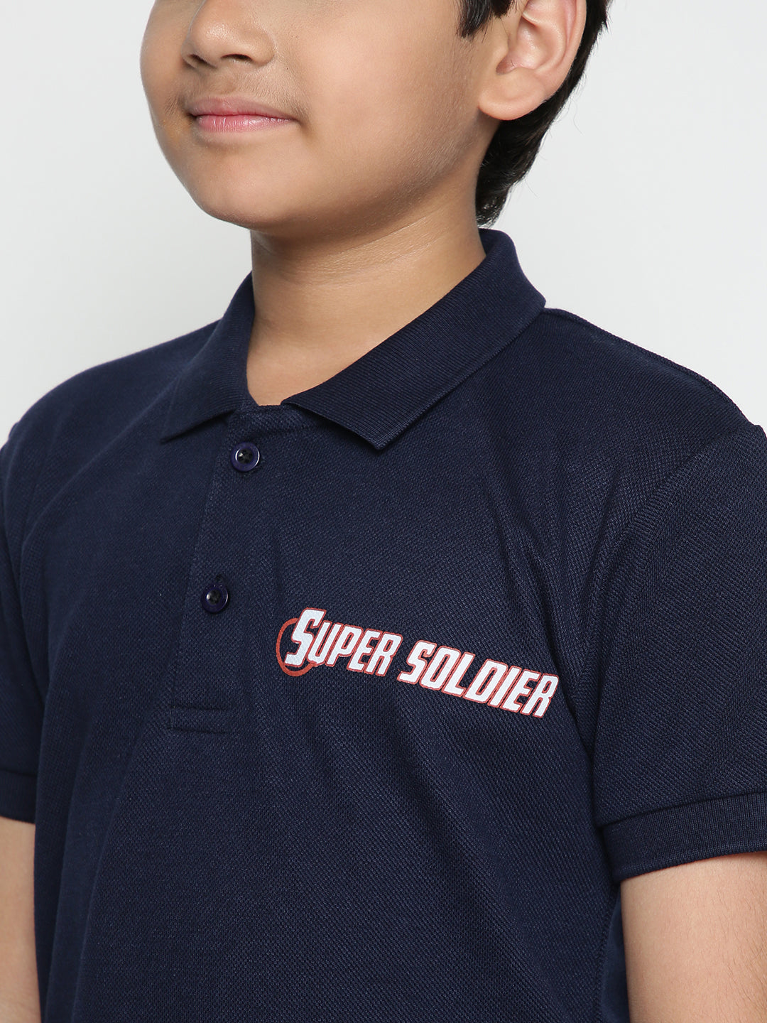 Lil Tomatoes Boys Marvel Cotton Polo T-shirt