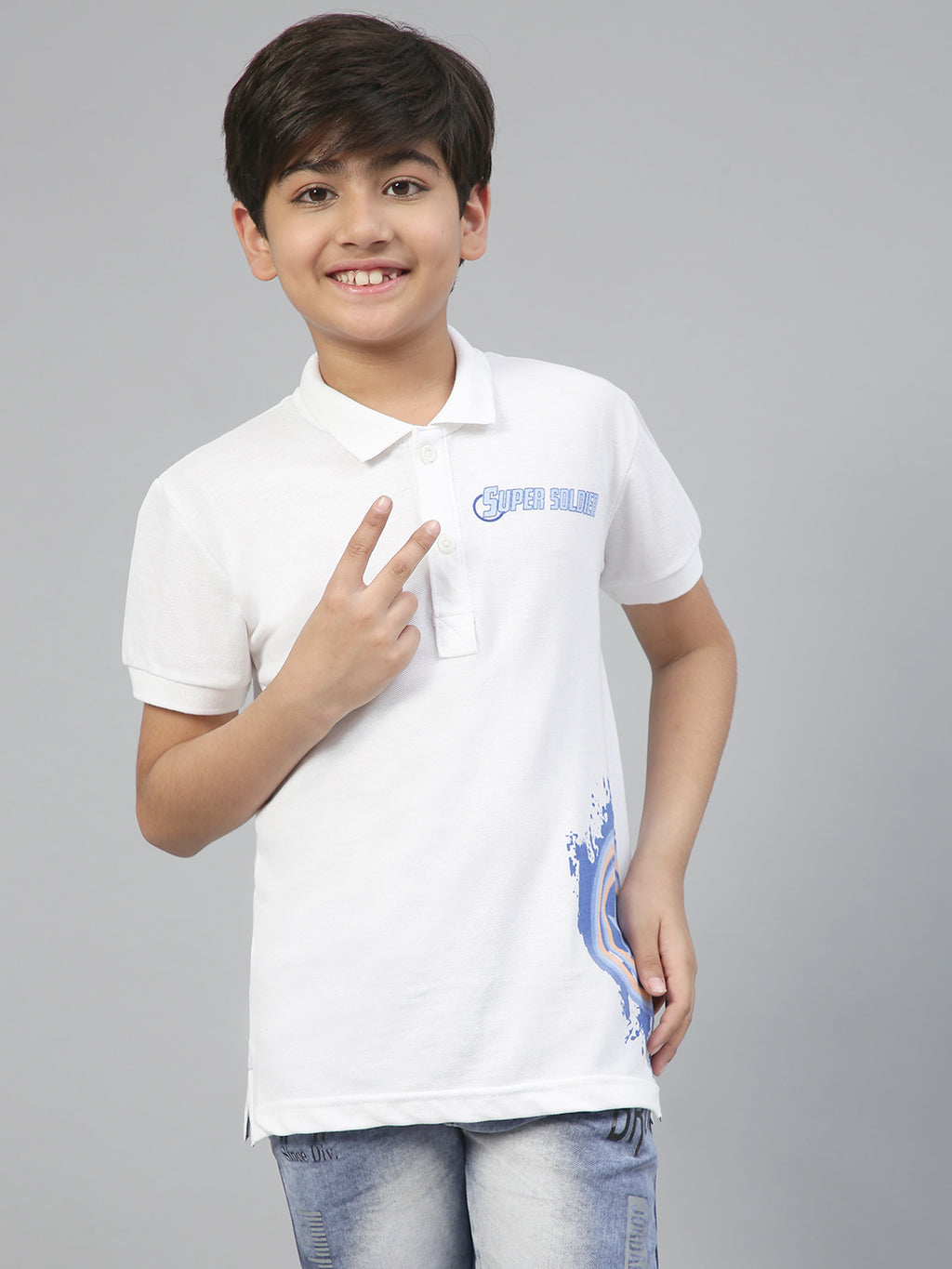 Lil Tomatoes Boys Marvel Cotton Polo T-shirt