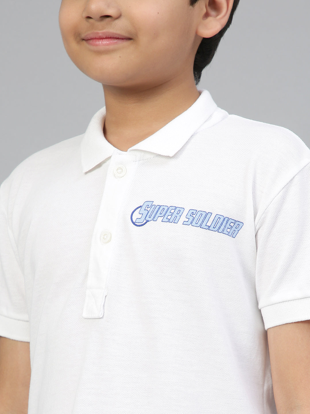 Lil Tomatoes Boys Marvel Cotton Polo T-shirt