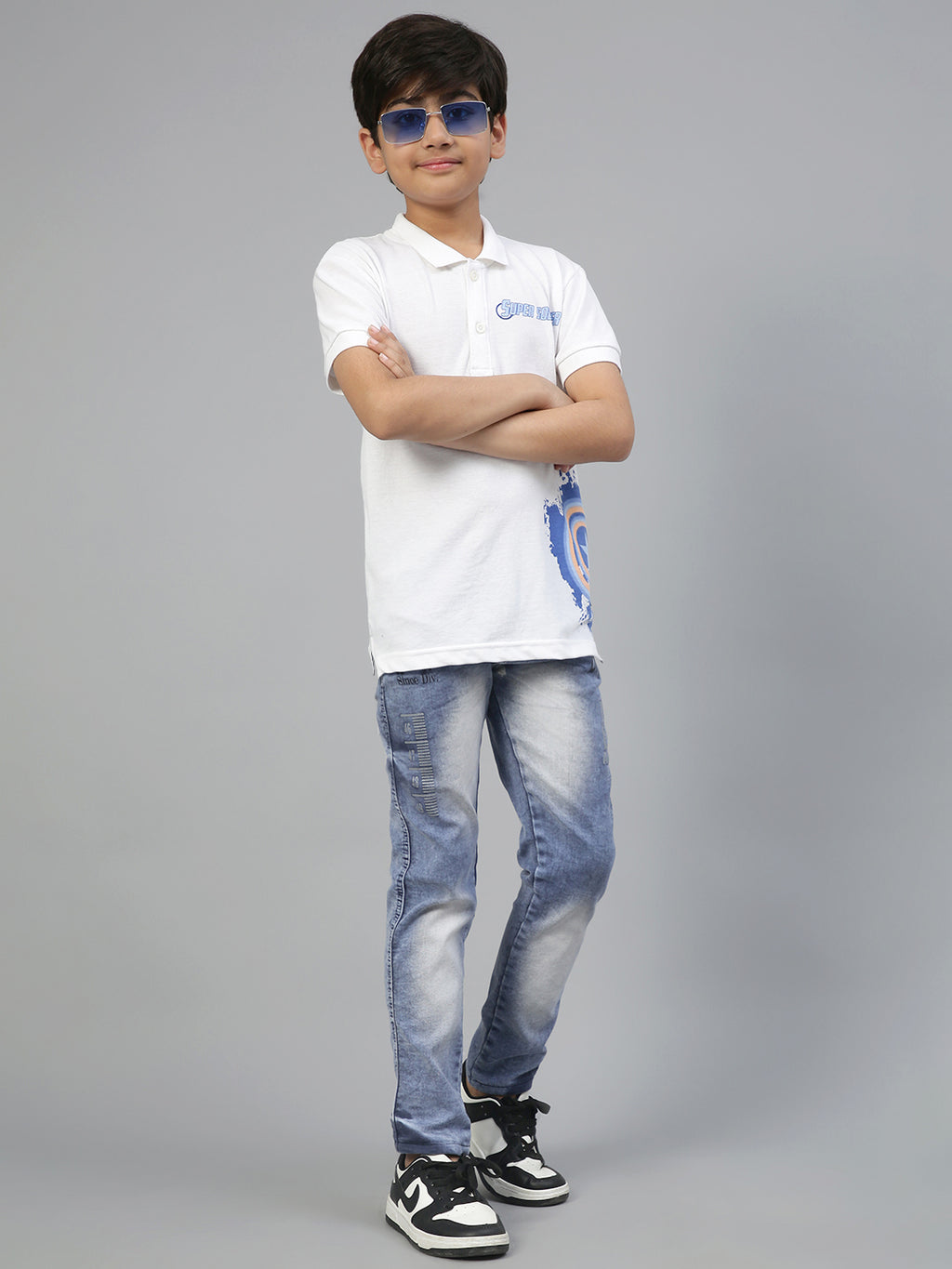 Lil Tomatoes Boys Marvel Cotton Polo T-shirt