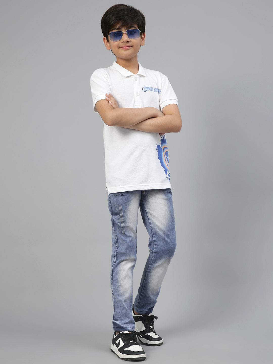 Lil Tomatoes Boys Marvel Cotton Polo T-shirt