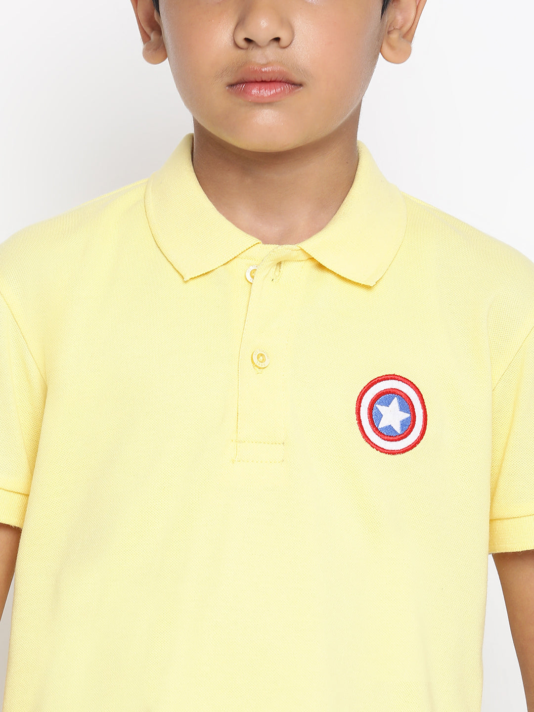 Lil Tomatoes Boys Marvel Cotton Polo T-shirt