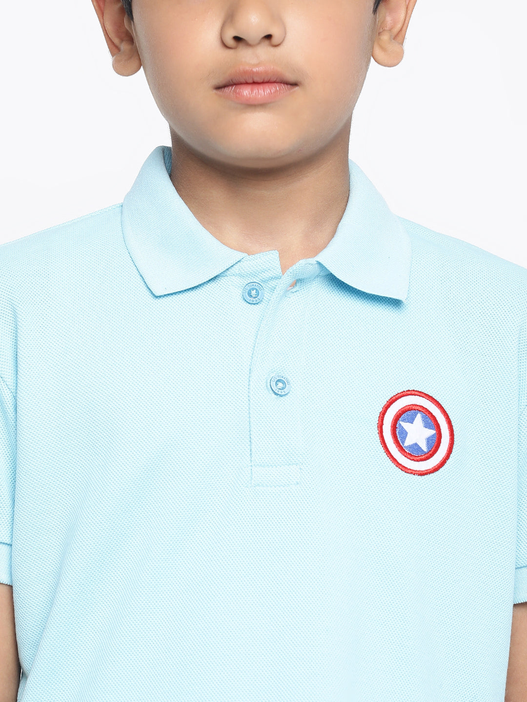 Lil Tomatoes Boys Marvel Cotton Polo T-shirt
