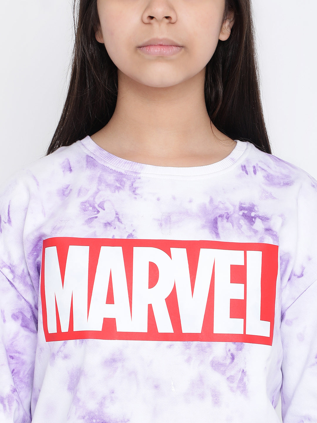 Lil Tomatoes Girls Marvel Cotton Fleece Sweatshirt